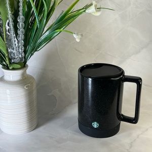Starbucks 2022 Black Speckled Stardust Ceramic Mug Size 14 oz